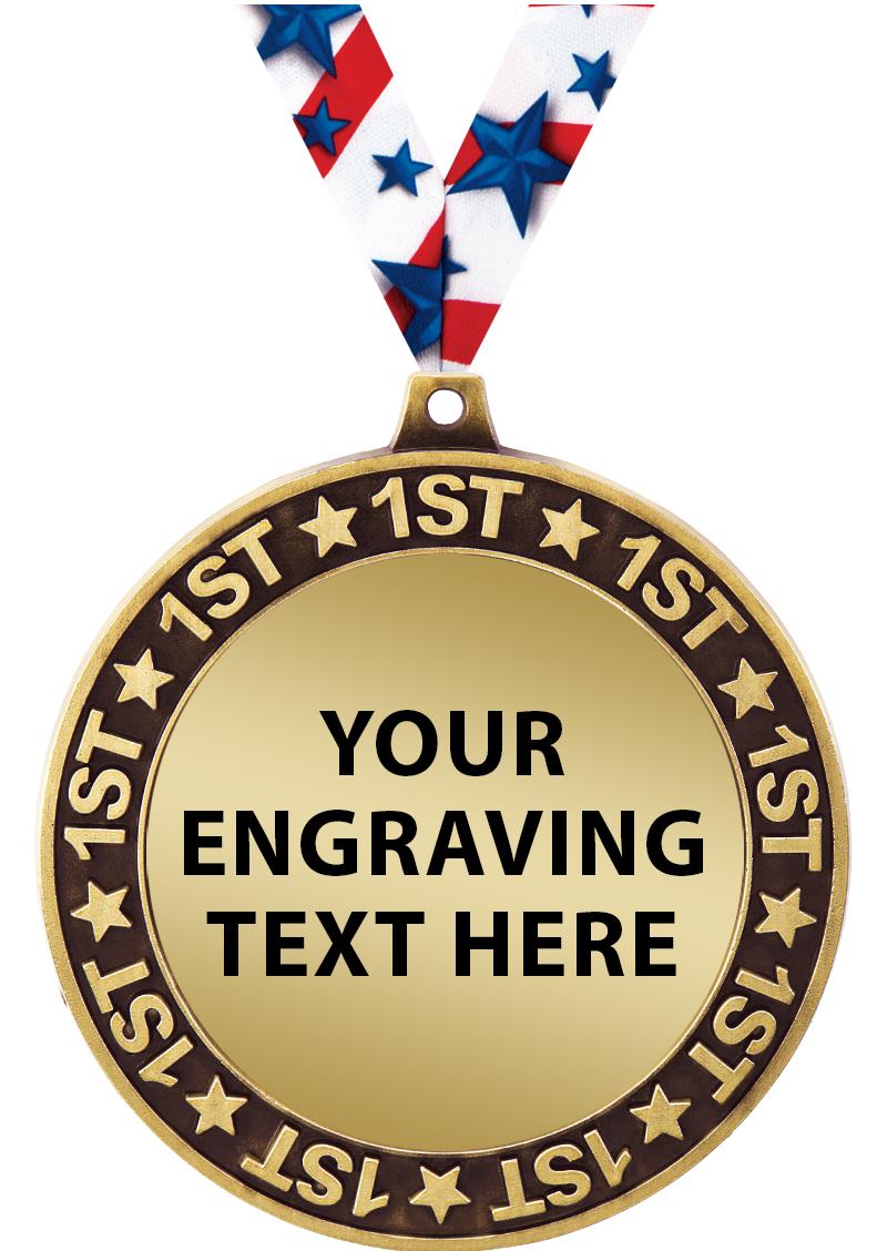 2.75" 1ST PLACE ETCHED PLT MDL