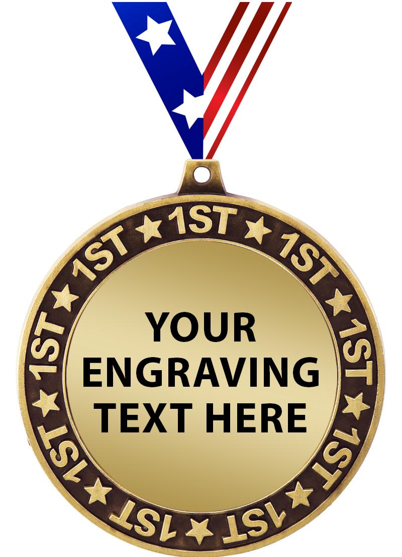 2.75" 1ST PLACE ETCHED PLT MDL