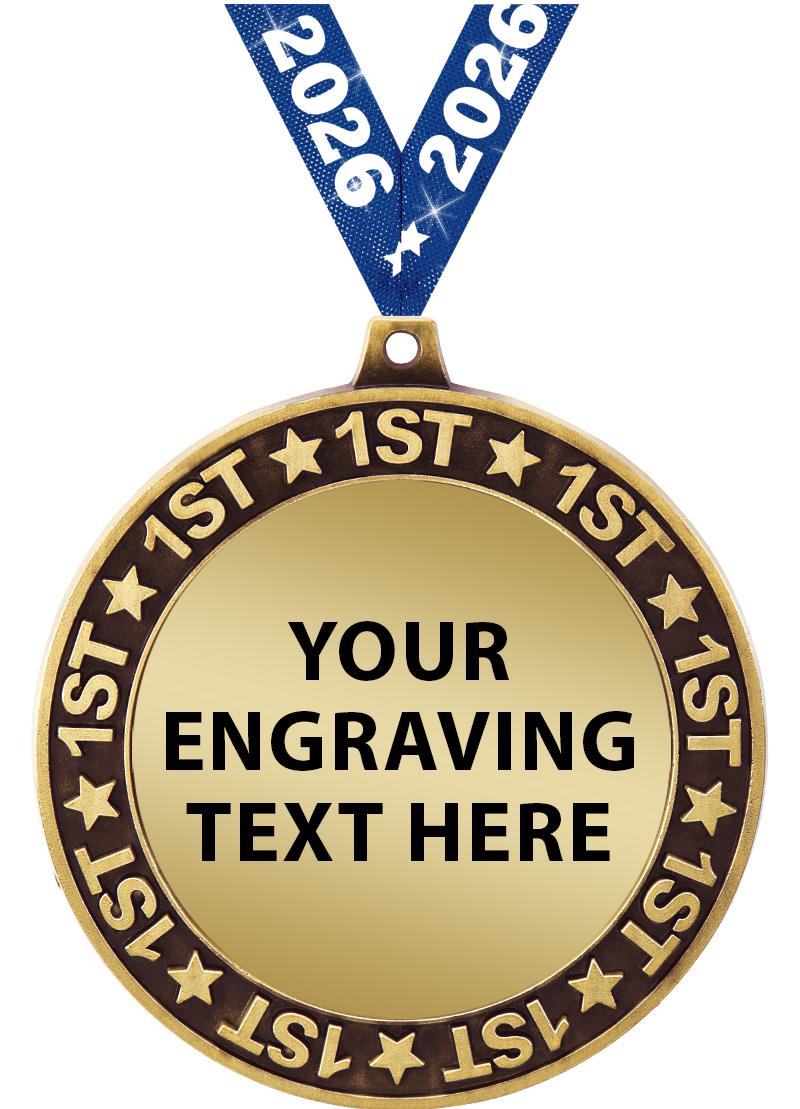 2.75" 1ST PLACE ETCHED PLT MDL