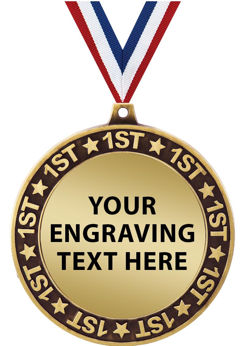 2.75" 1ST PLACE ETCHED PLT MDL