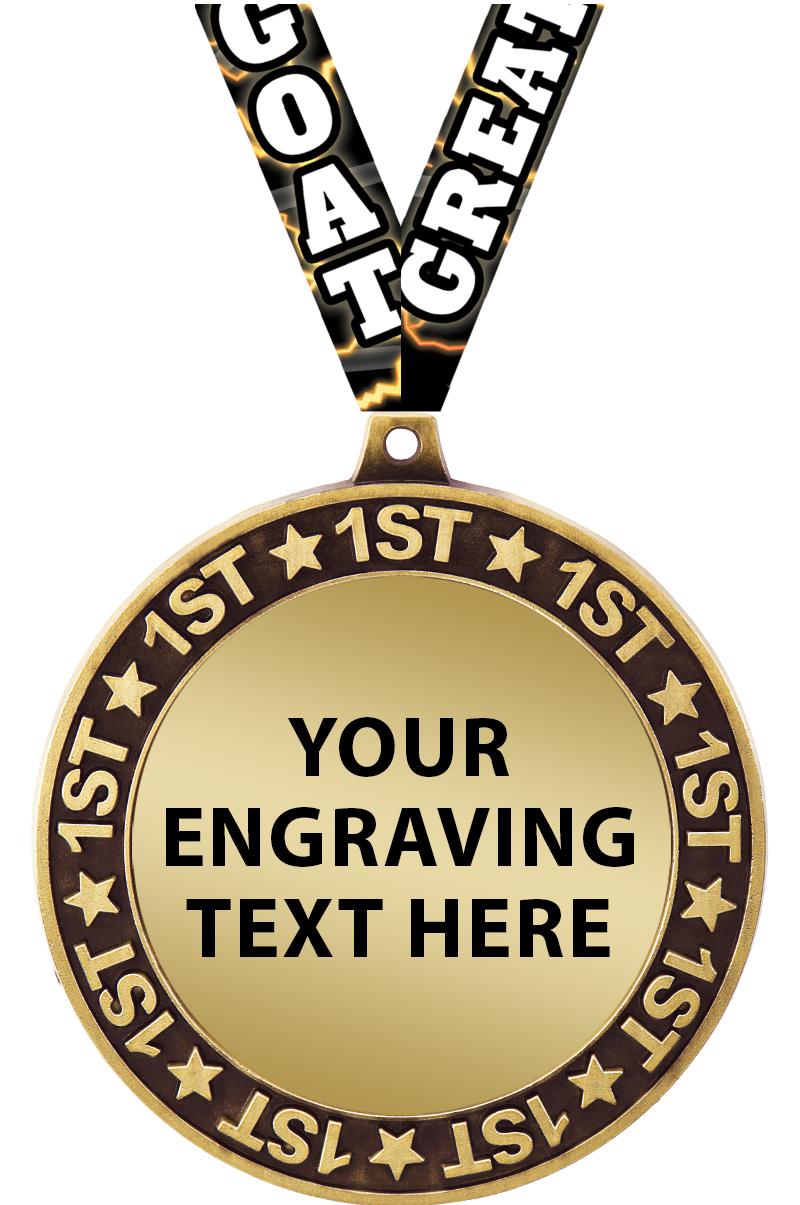 2.75" 1ST PLACE ETCHED PLT MDL