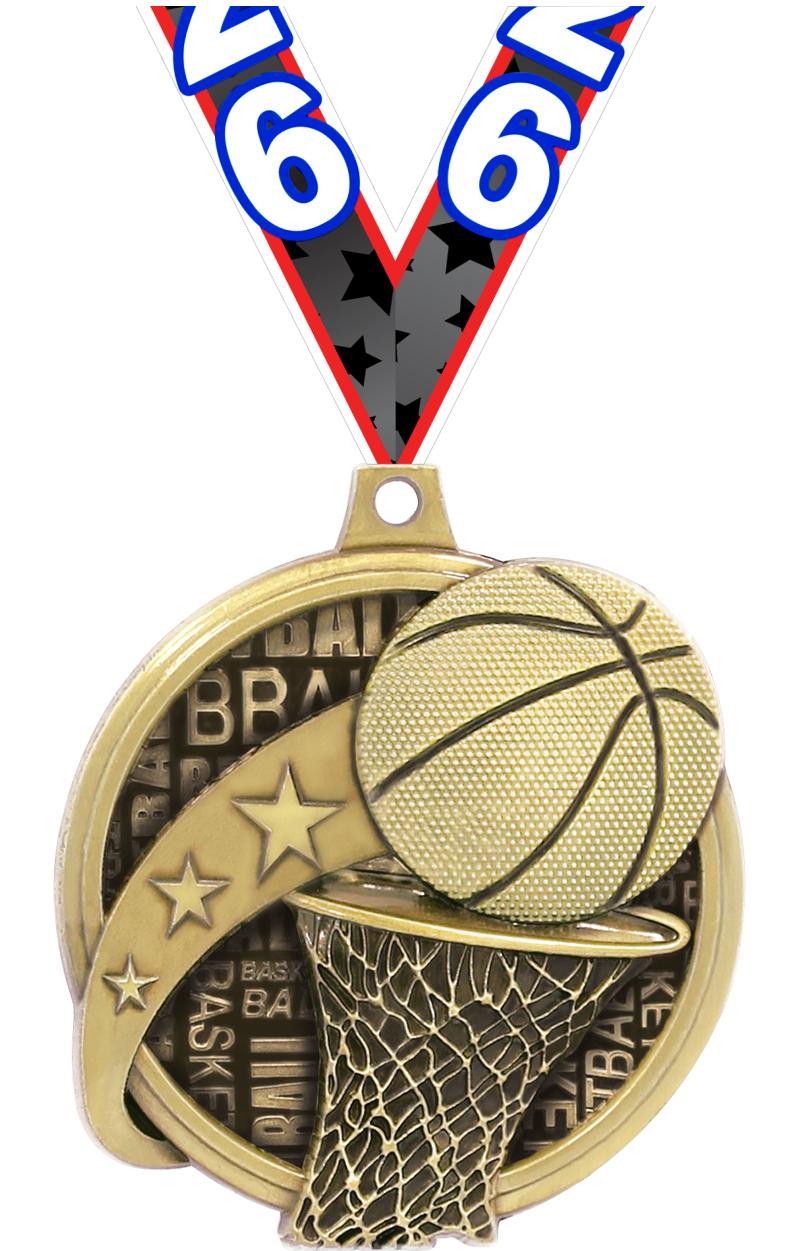 2" KUDOS BASKETBALL GOLD MDL