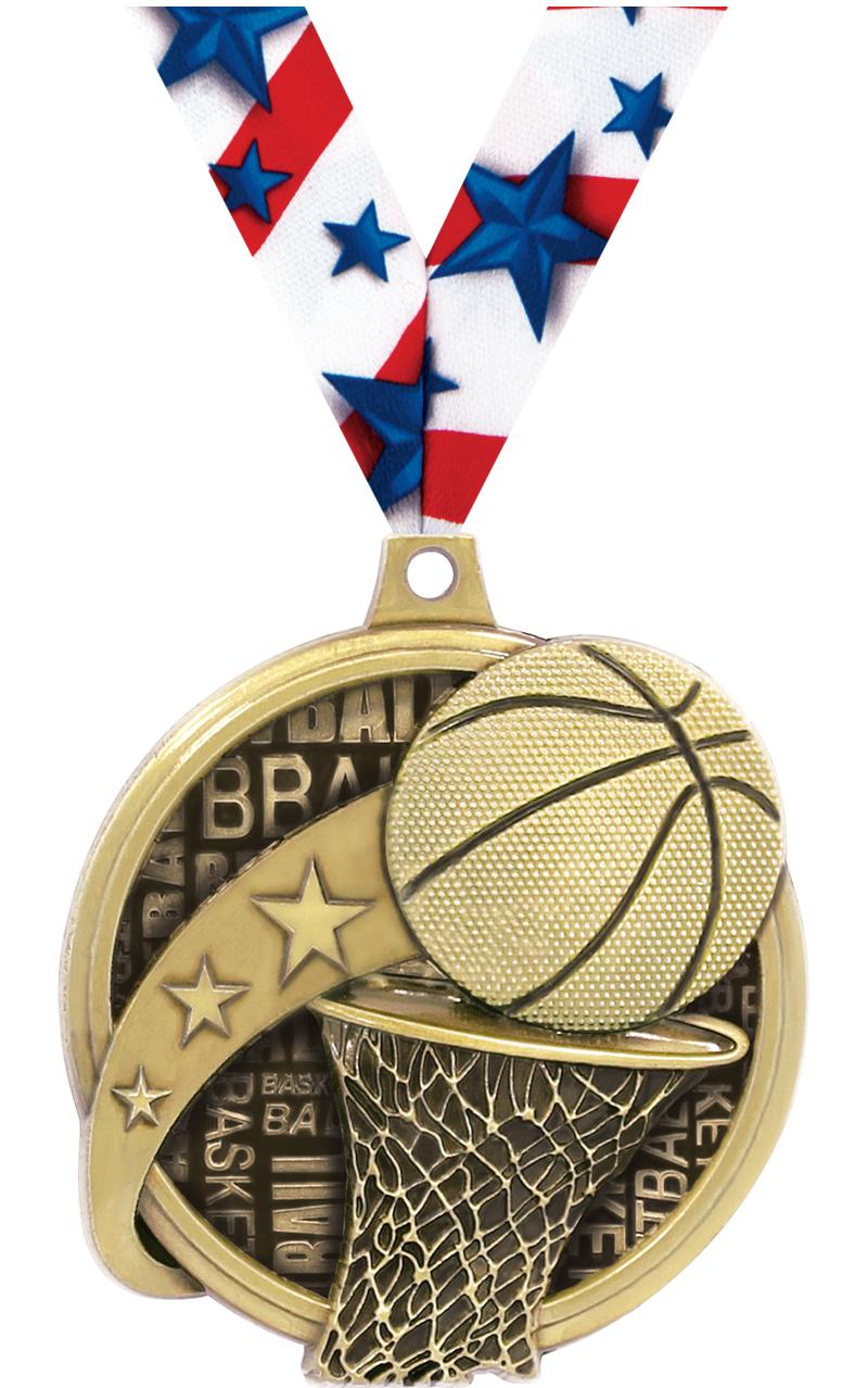 2" KUDOS BASKETBALL GOLD MDL