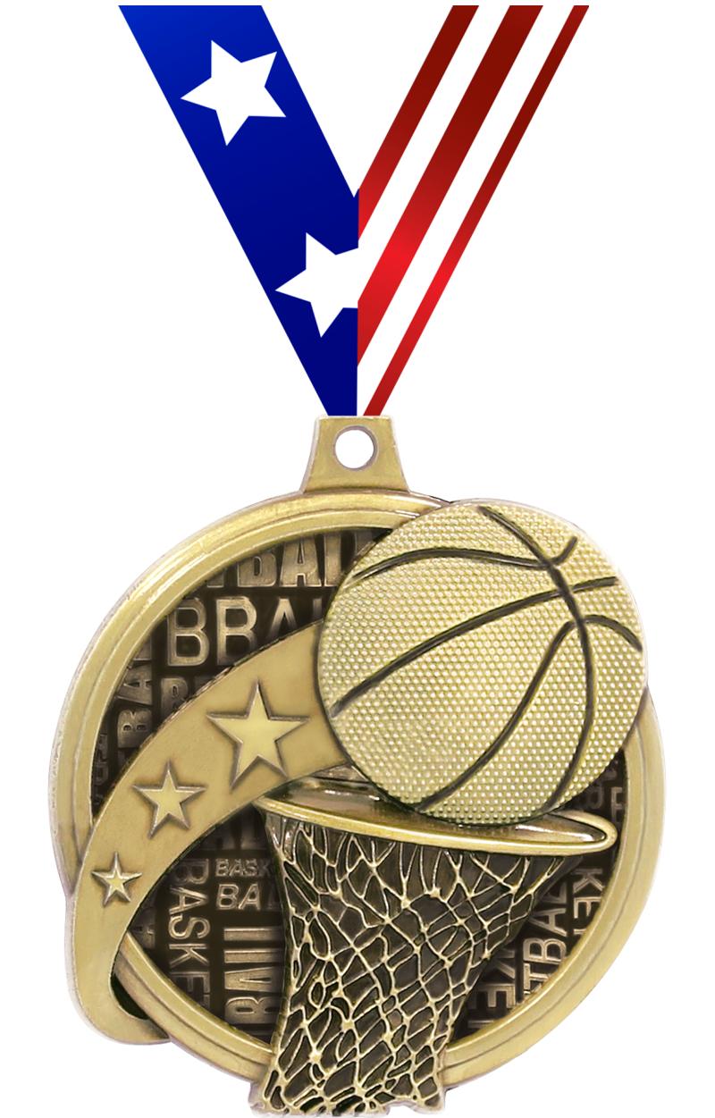 2" KUDOS BASKETBALL GOLD MDL