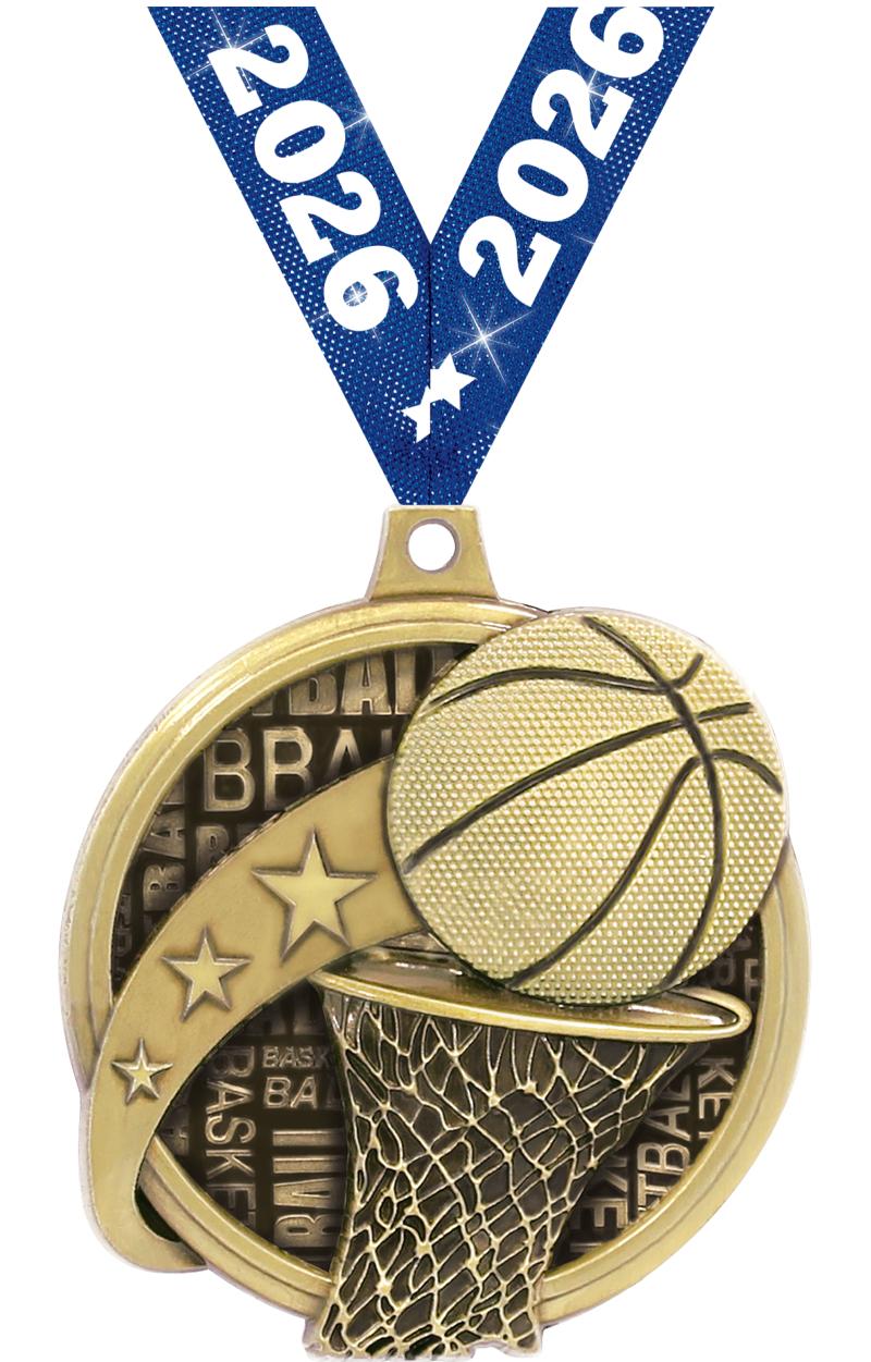 2" KUDOS BASKETBALL GOLD MDL