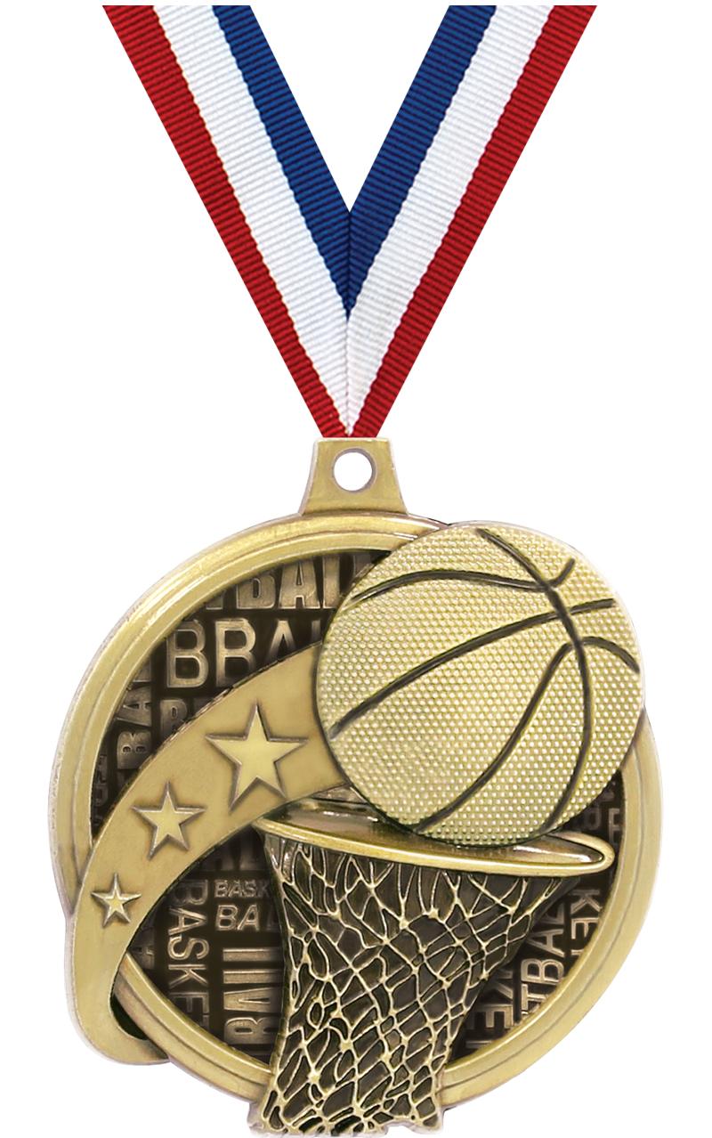 2" KUDOS BASKETBALL GOLD MDL