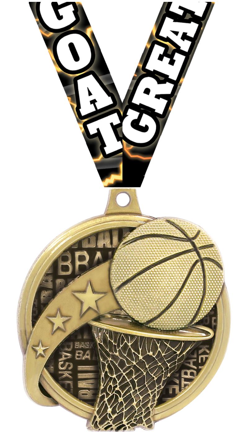 2" KUDOS BASKETBALL GOLD MDL