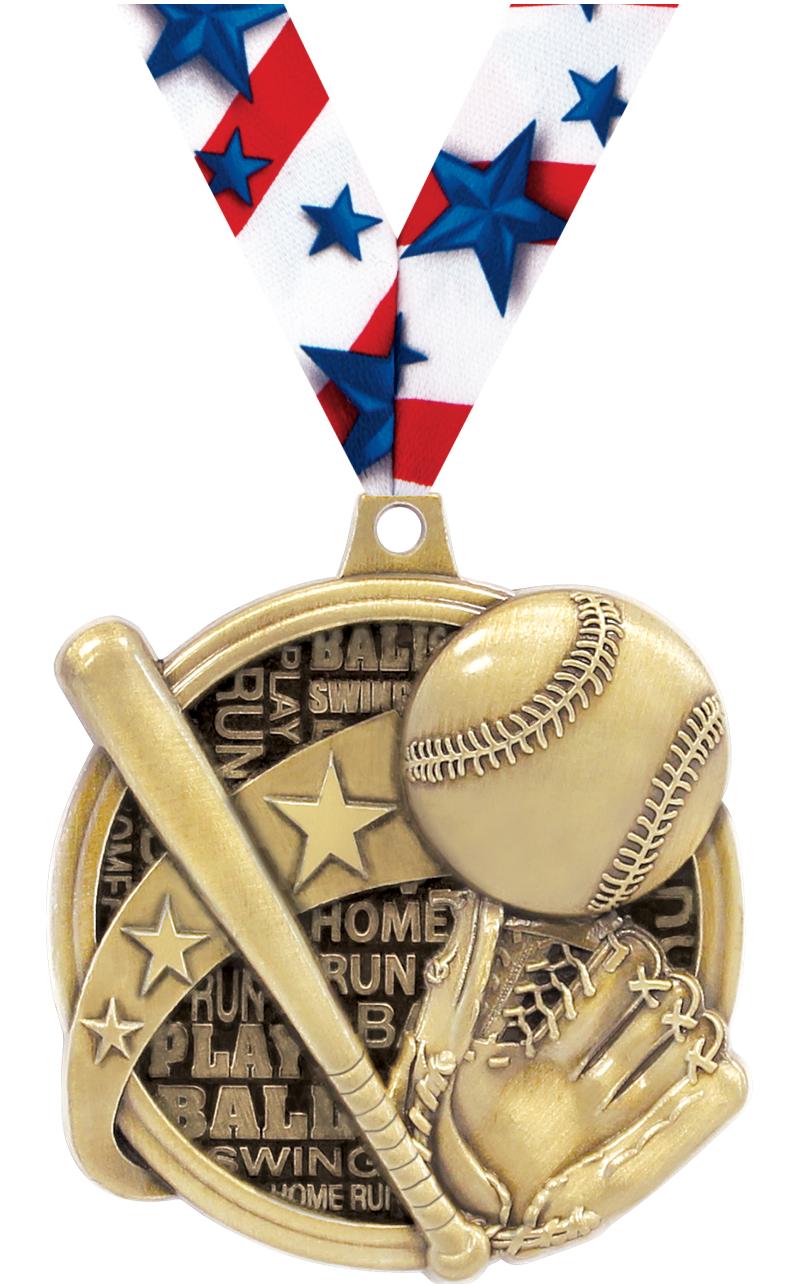 2" KUDOS BASEBALL GOLD MDL