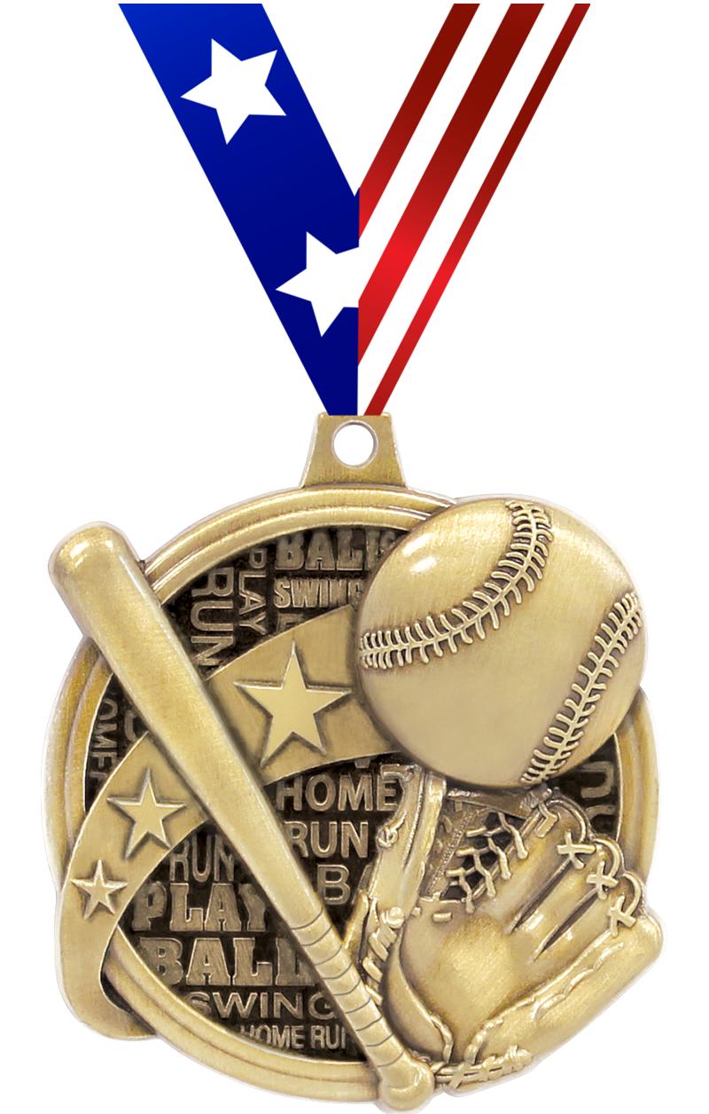 2" KUDOS BASEBALL GOLD MDL