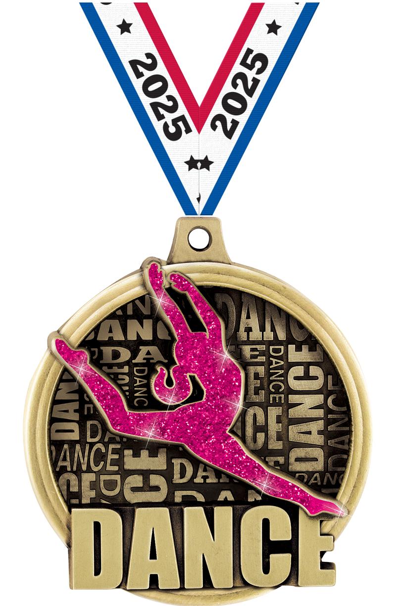 2" KUDOS DANCE MEDAL GOLD