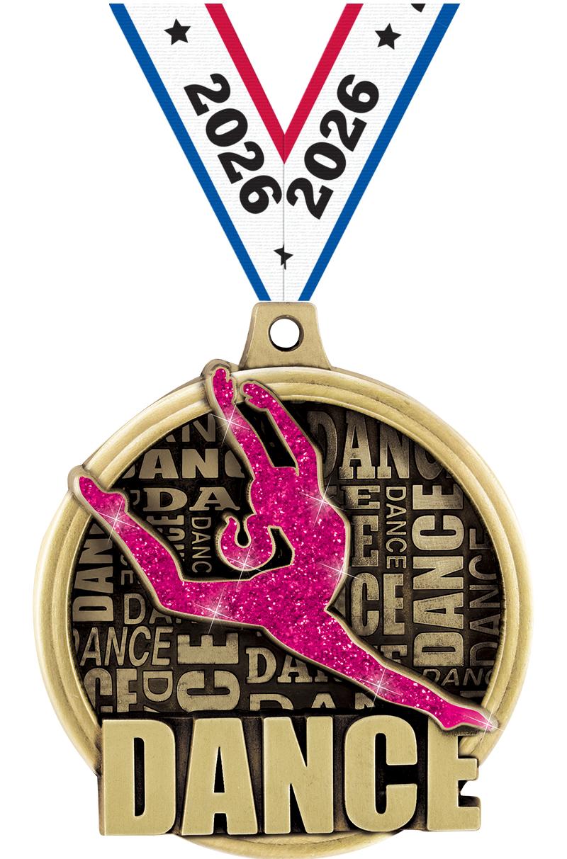 2" KUDOS DANCE MEDAL GOLD