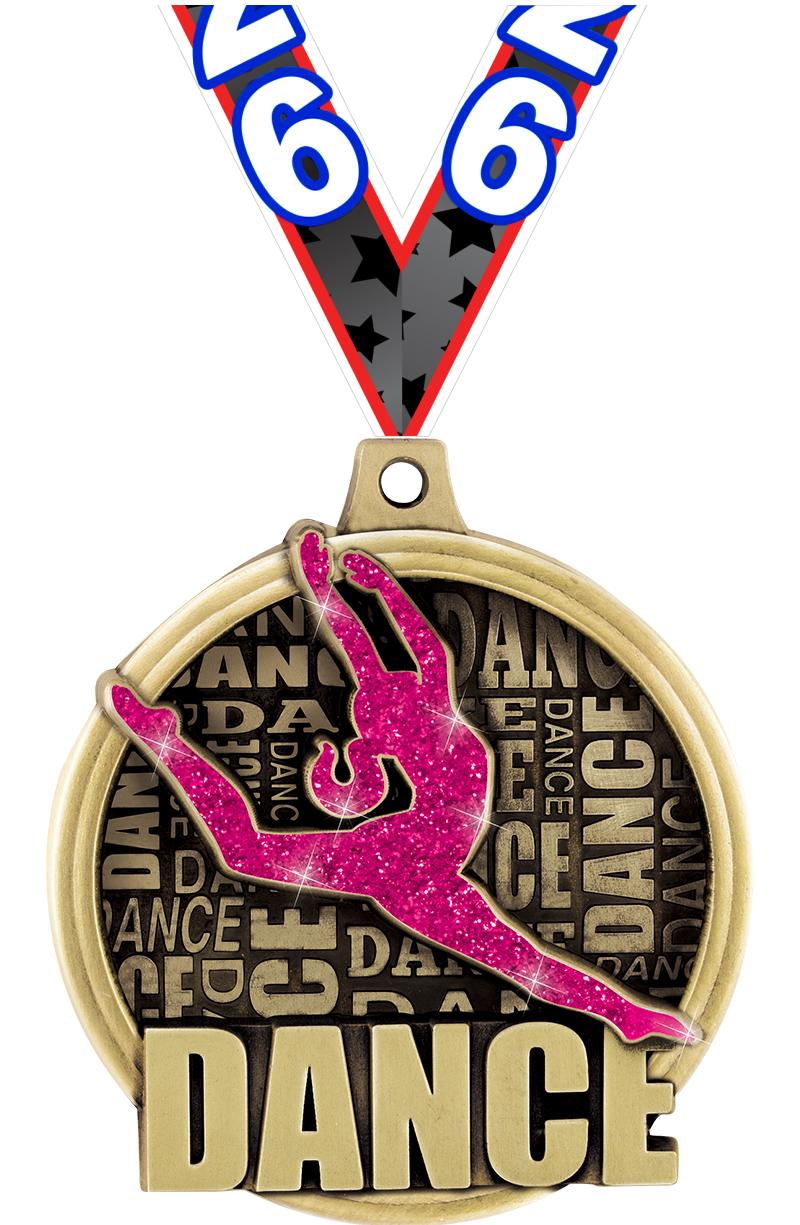 2" KUDOS DANCE MEDAL GOLD