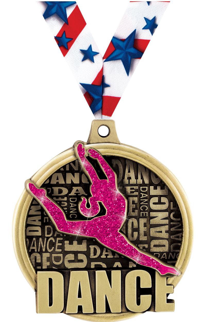 2" KUDOS DANCE MEDAL GOLD