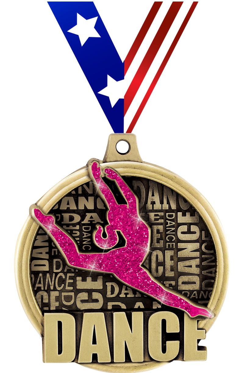 2" KUDOS DANCE MEDAL GOLD