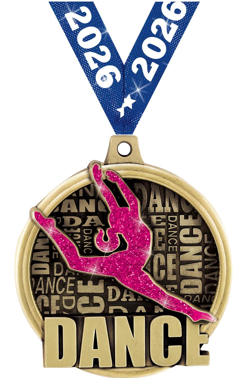 2" KUDOS DANCE MEDAL GOLD