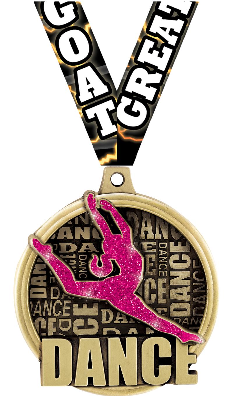 2" KUDOS DANCE MEDAL GOLD