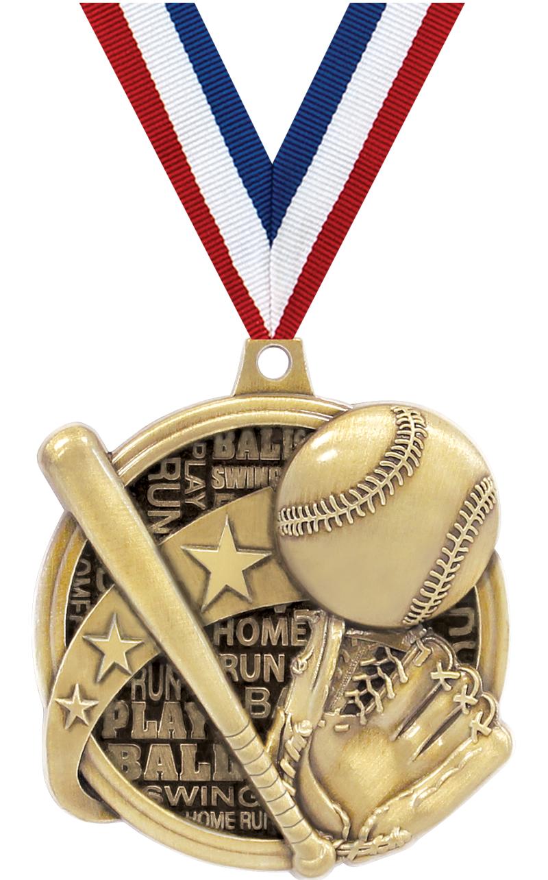 2" KUDOS SOFTBALL GOLD MEDAL