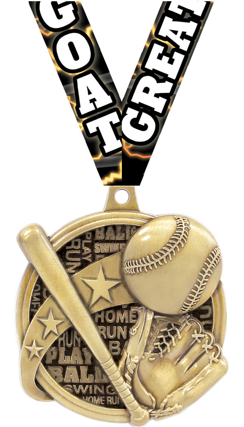 2" KUDOS SOFTBALL GOLD MEDAL