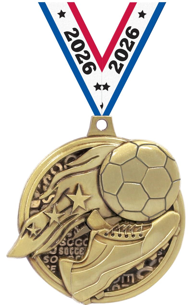 2" KUDOS SOCCER GOLD MDL