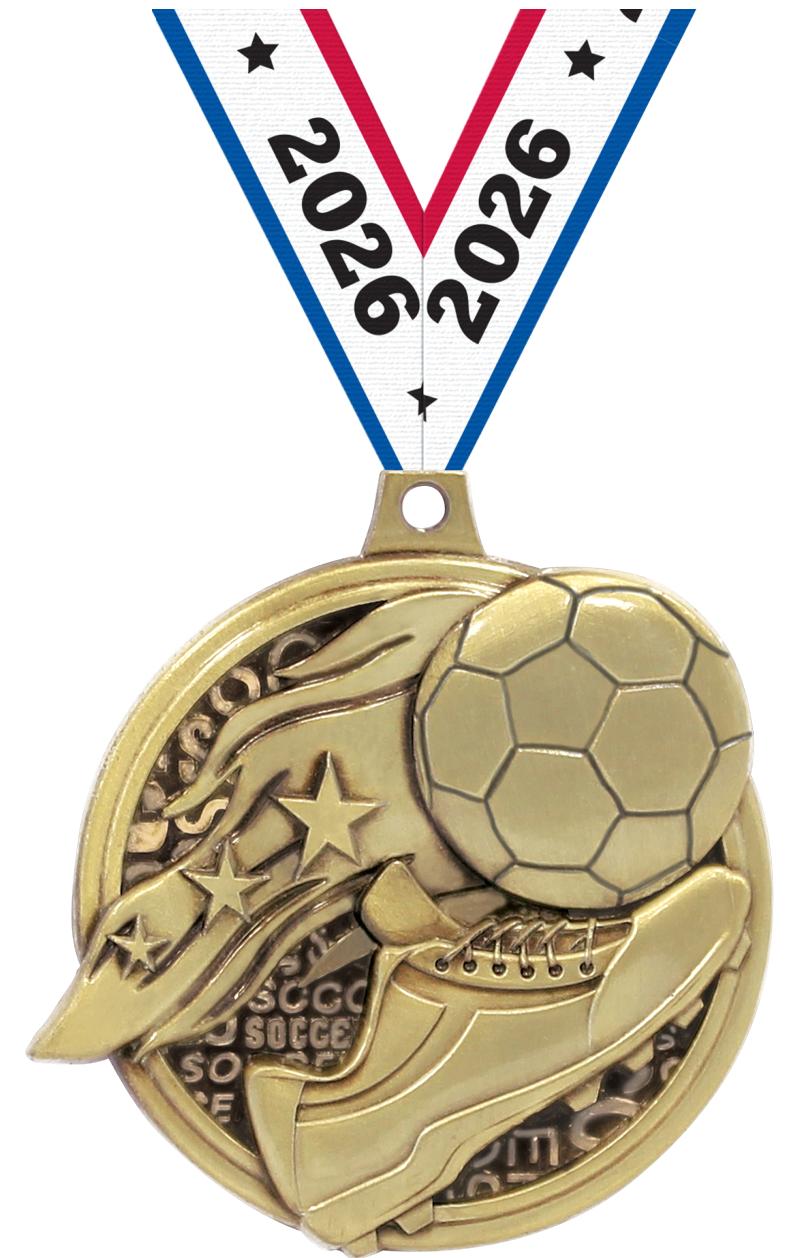 2" KUDOS SOCCER GOLD MDL