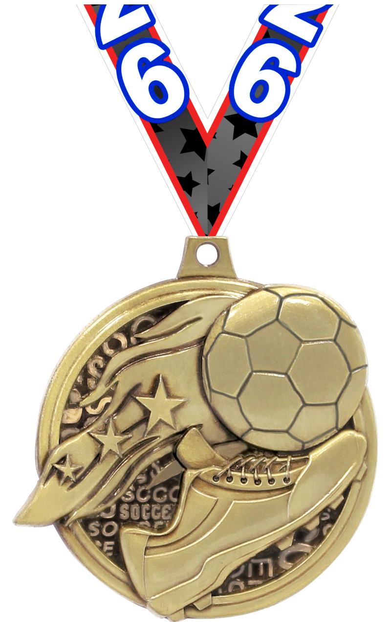 2" KUDOS SOCCER GOLD MDL