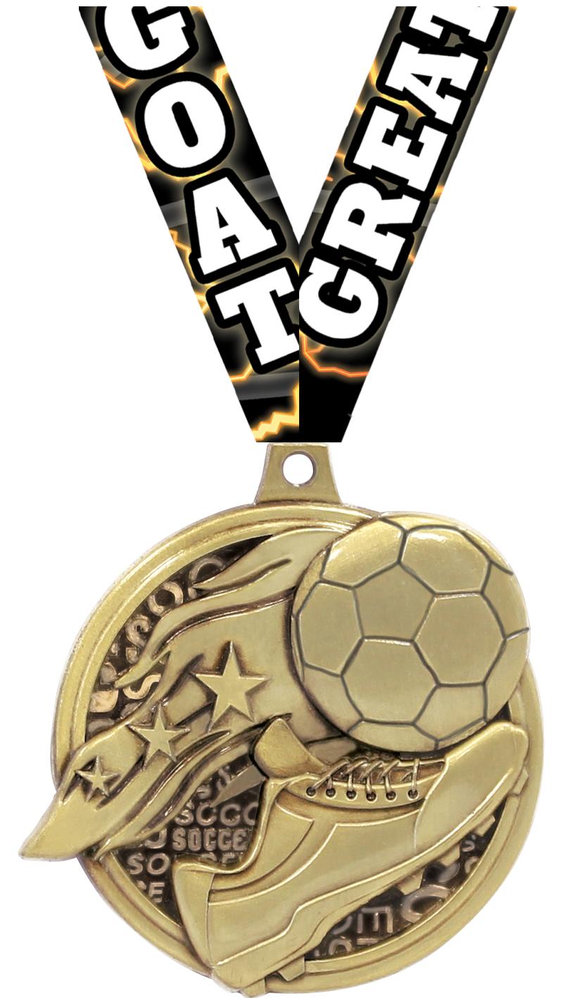 2" KUDOS SOCCER GOLD MDL