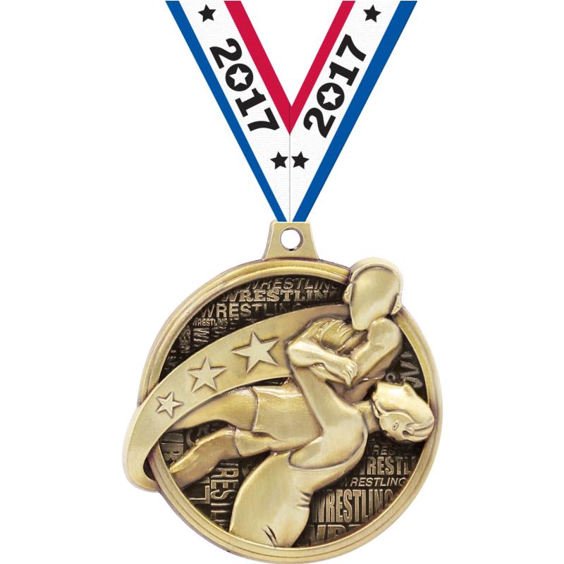 Wrestling Medals Crown Awards