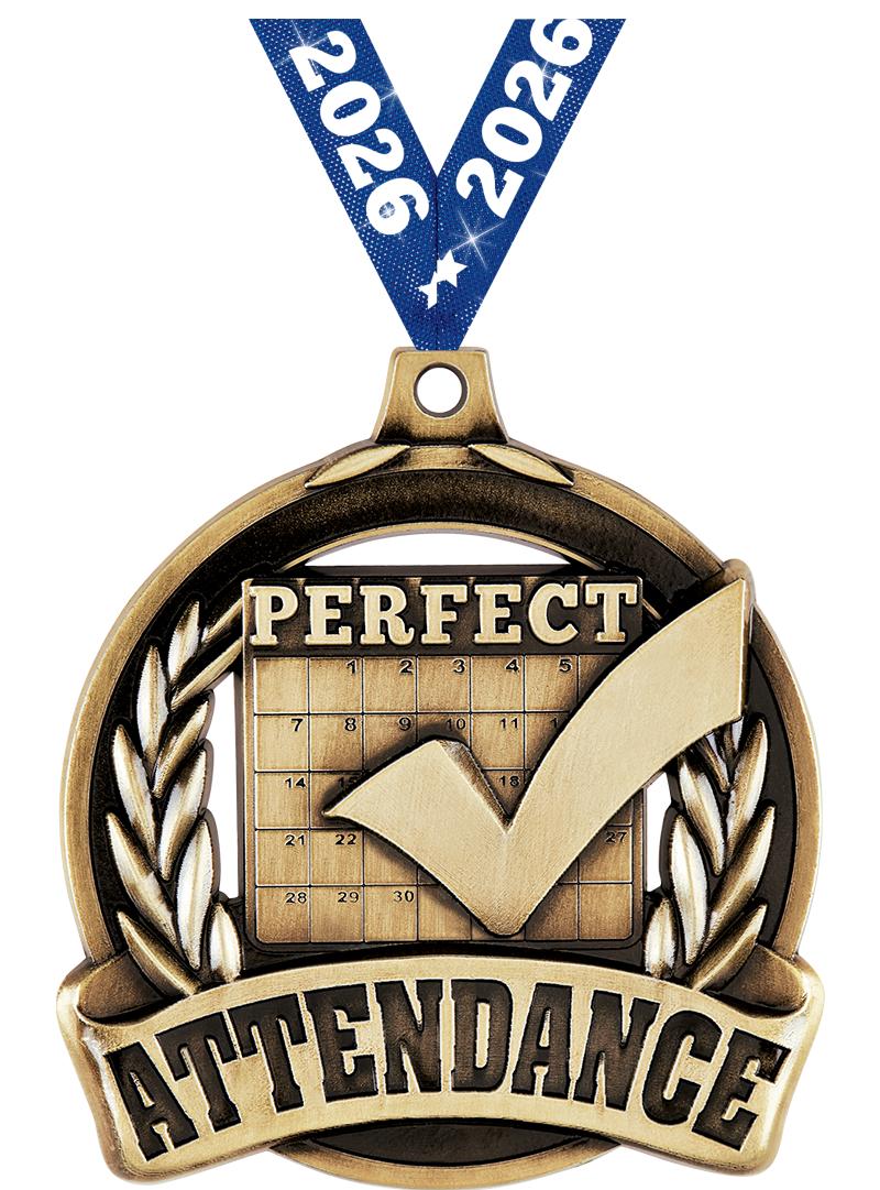 2" PERFECT ATTENDANCE MDL GLD