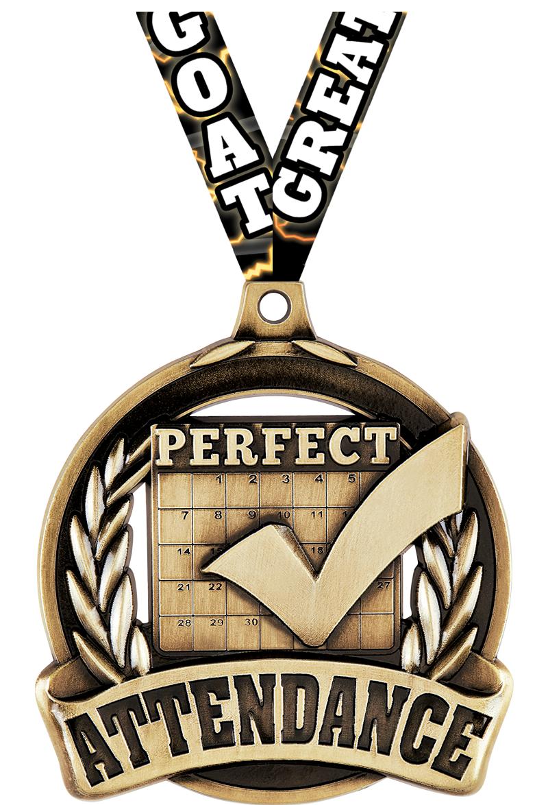 2" PERFECT ATTENDANCE MDL GLD