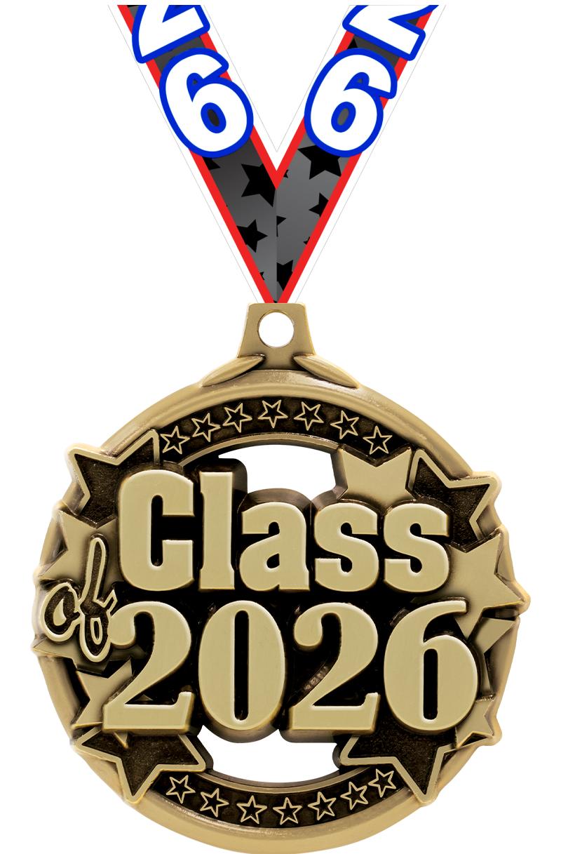 2" CLASS OF 2026 GOLD MEDAL