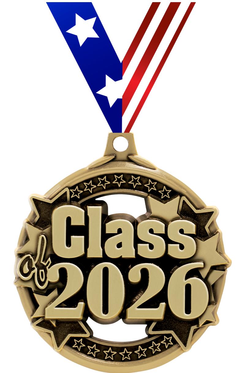2" CLASS OF 2026 GOLD MEDAL