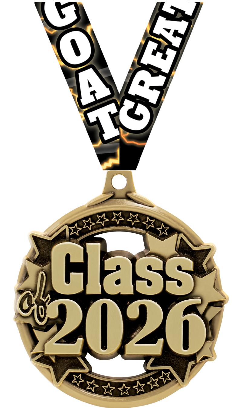 2" CLASS OF 2026 GOLD MEDAL