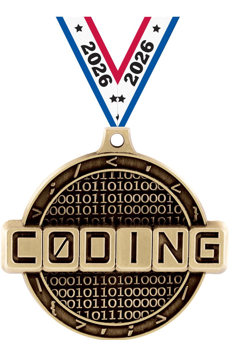 2" CODING MEDAL GOLD