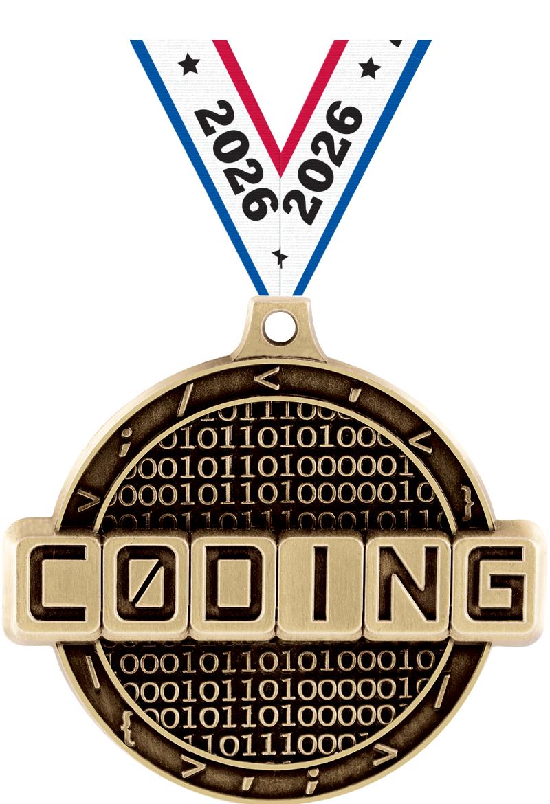 2" CODING MEDAL GOLD