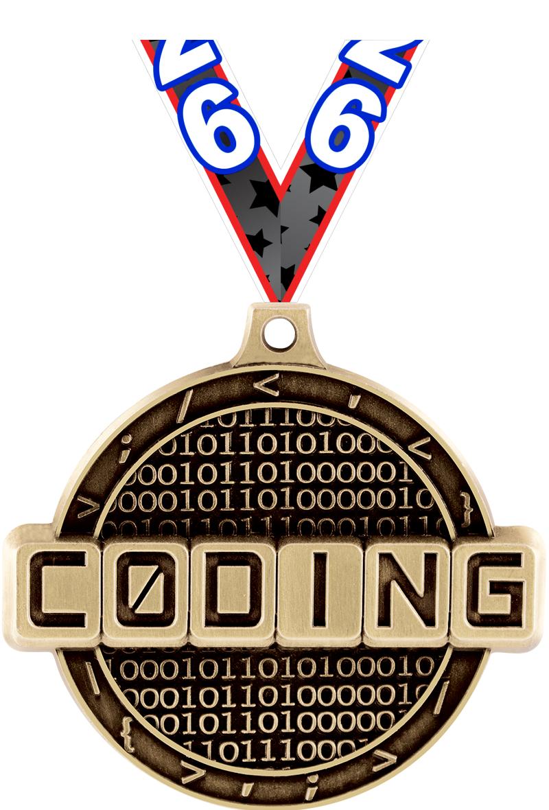 2" CODING MEDAL GOLD