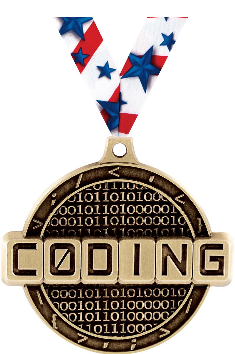 2" CODING MEDAL GOLD
