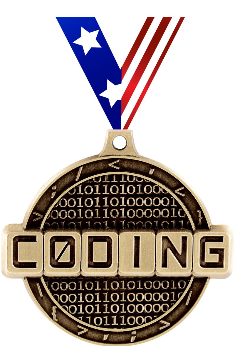 2" CODING MEDAL GOLD