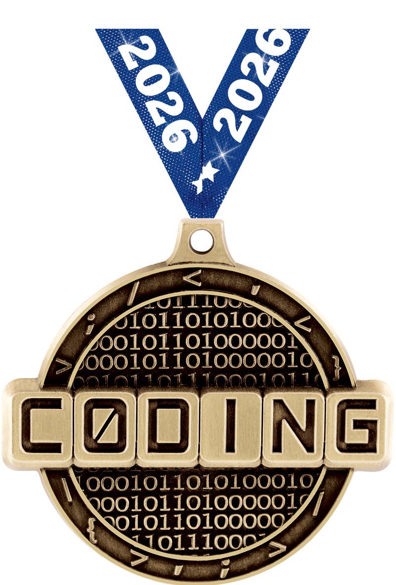 2" CODING MEDAL GOLD