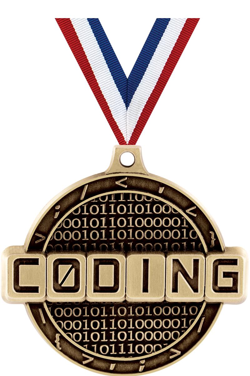 2" CODING MEDAL GOLD