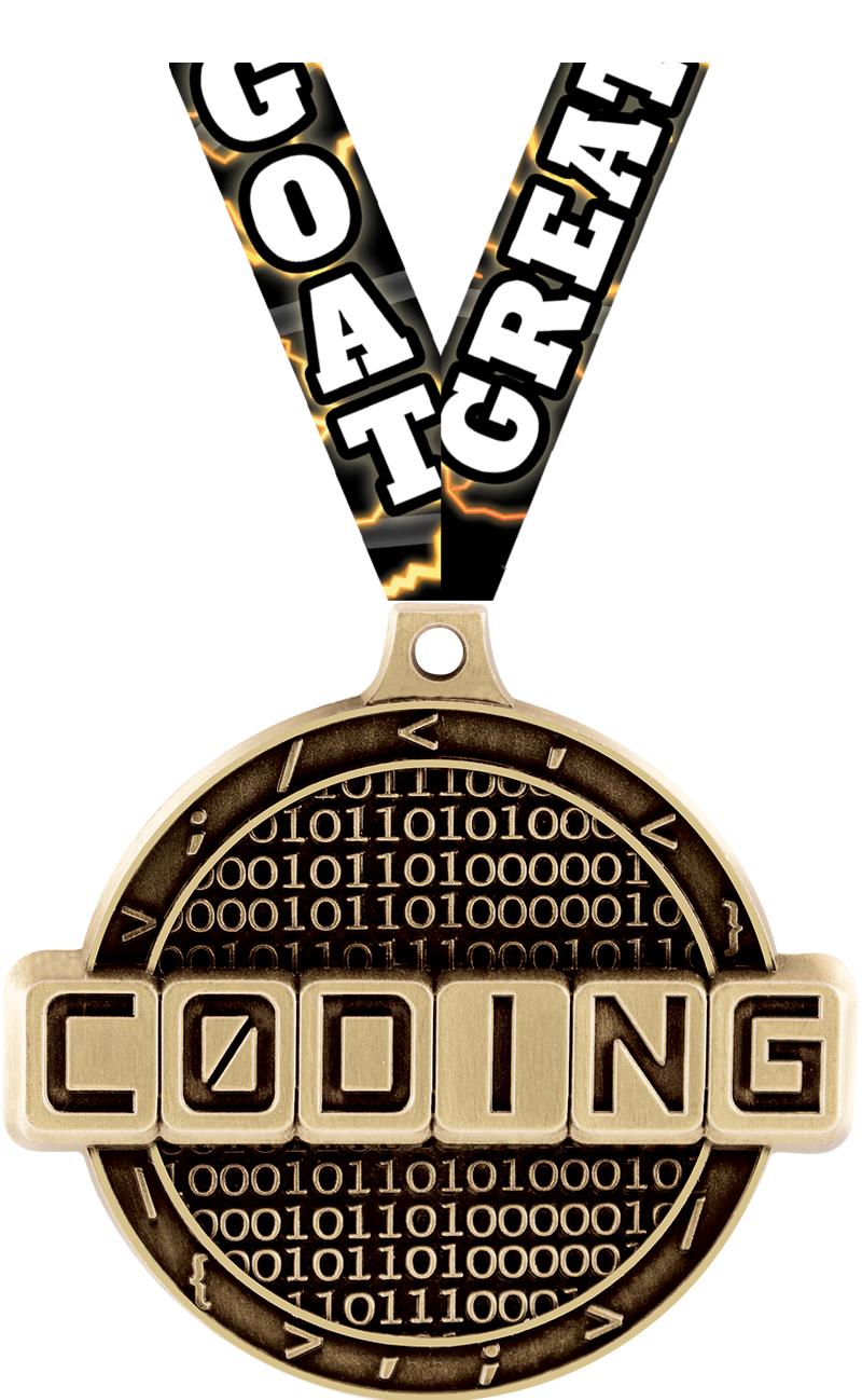 2" CODING MEDAL GOLD