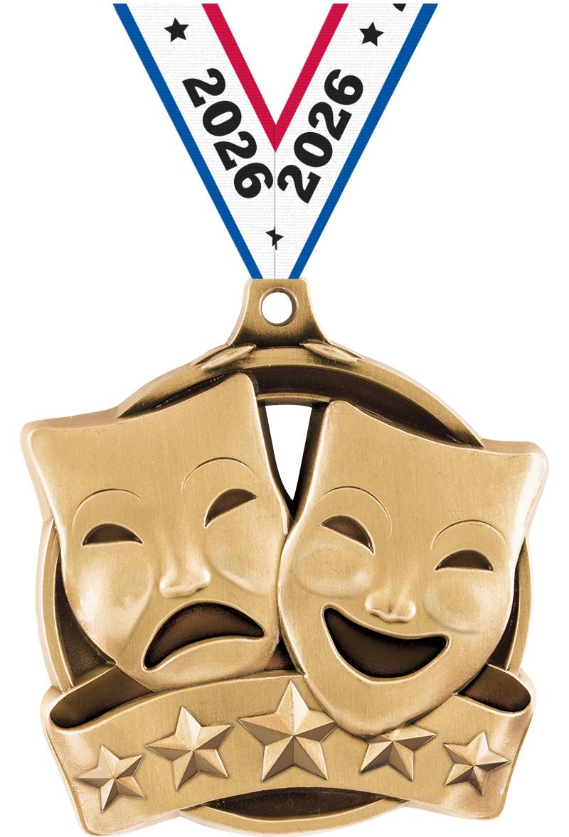 2" DRAMA MEDAL GOLD