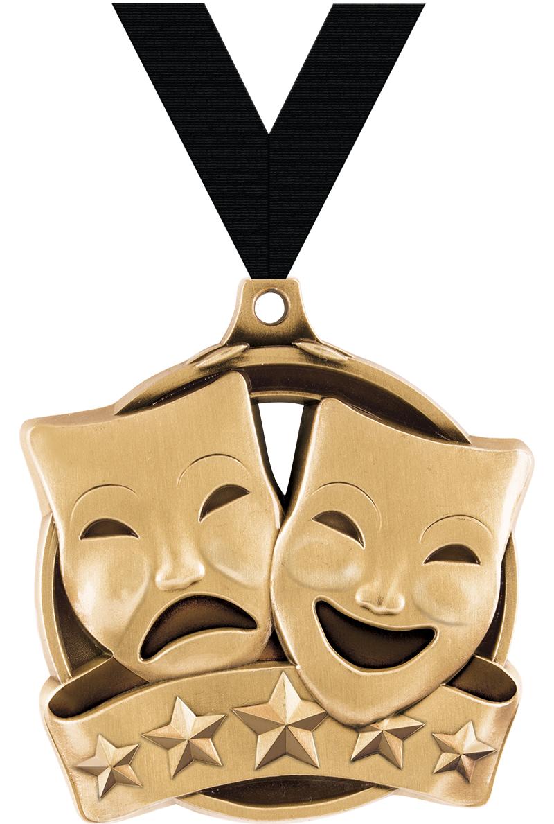 2" DRAMA MEDAL GOLD