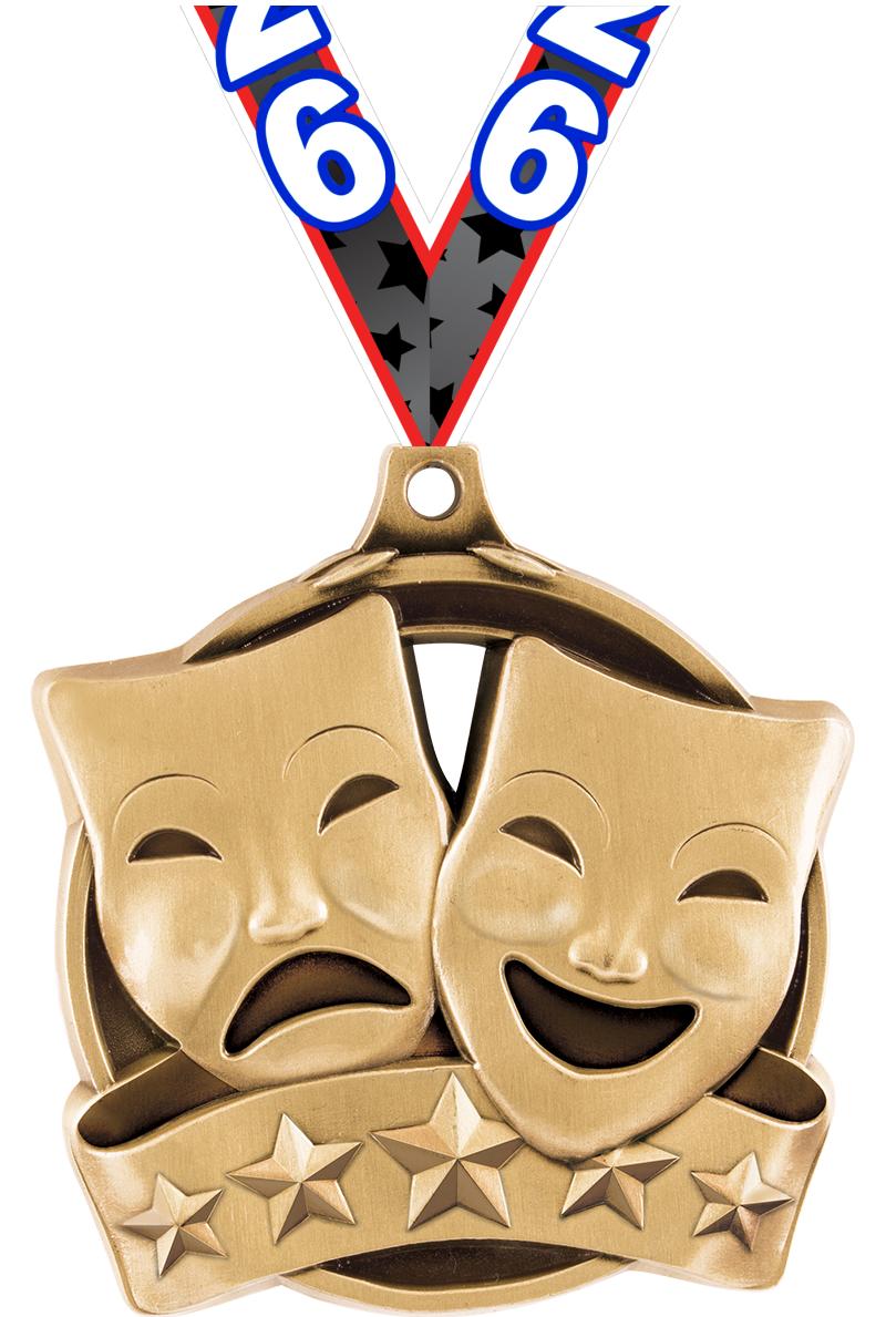2" DRAMA MEDAL GOLD