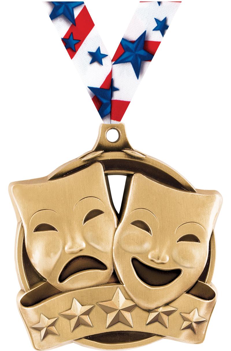 2" DRAMA MEDAL GOLD