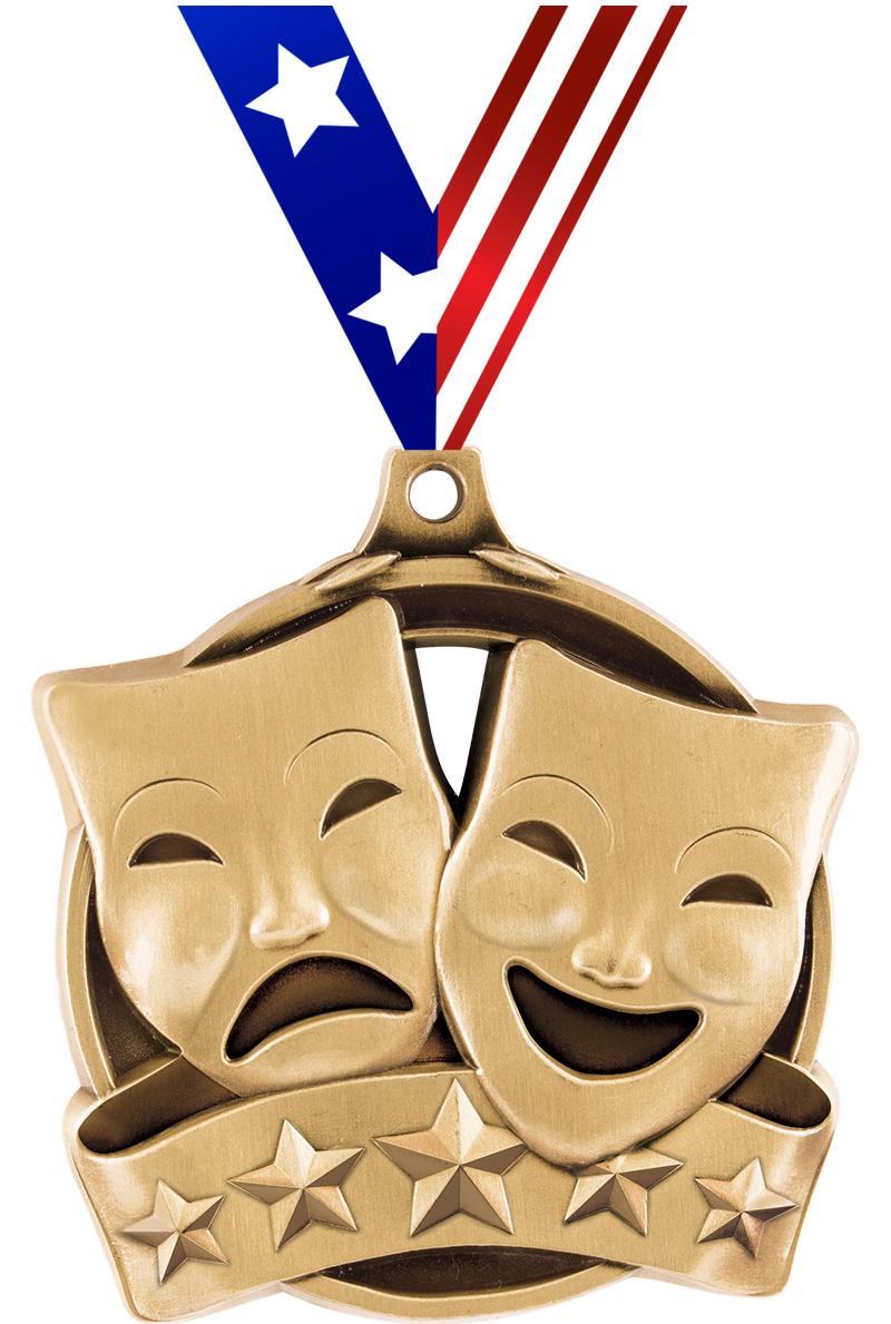 2" DRAMA MEDAL GOLD