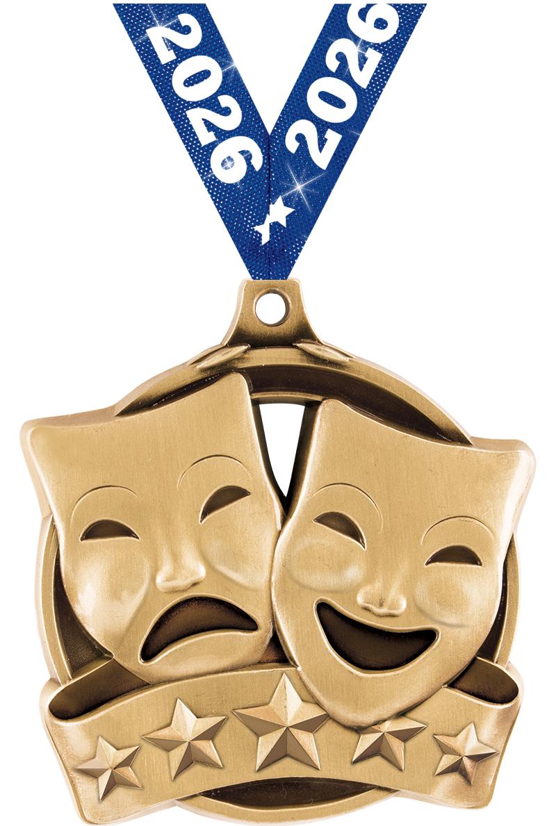 2" DRAMA MEDAL GOLD