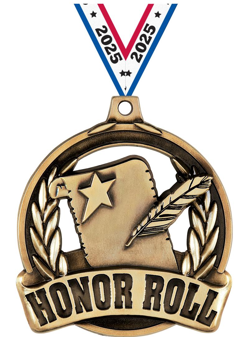 2" HONOR ROLL MEDAL GOLD