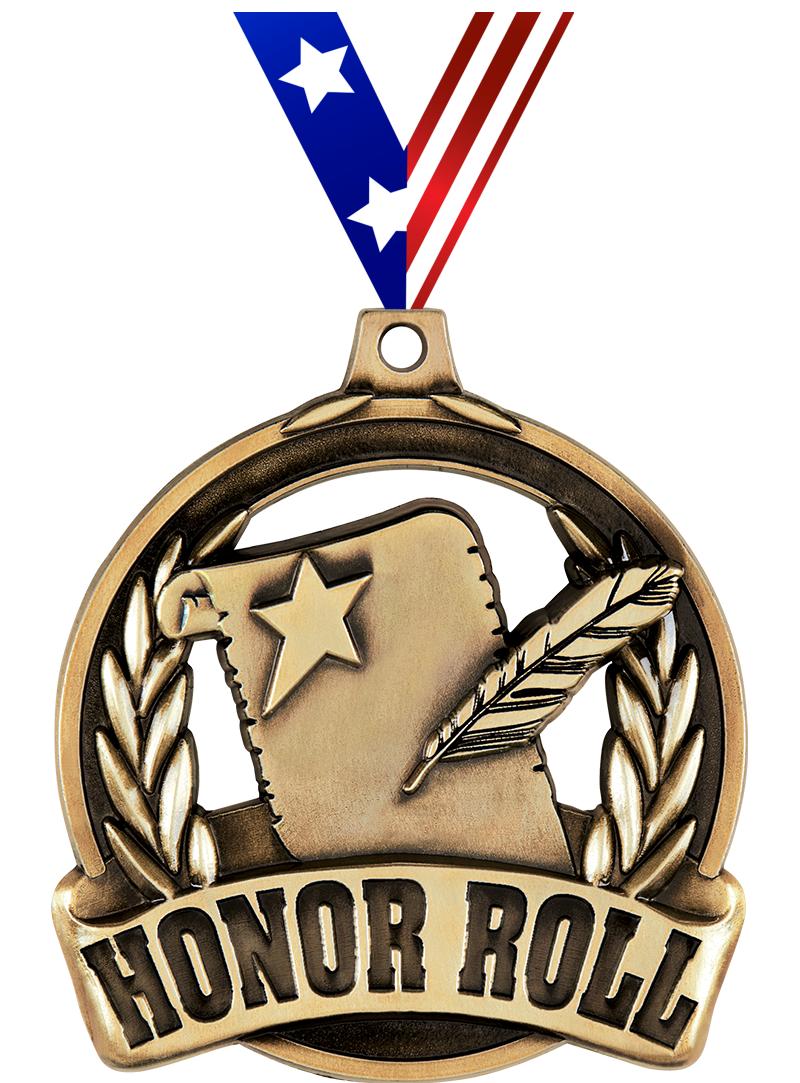 2" HONOR ROLL MEDAL GOLD