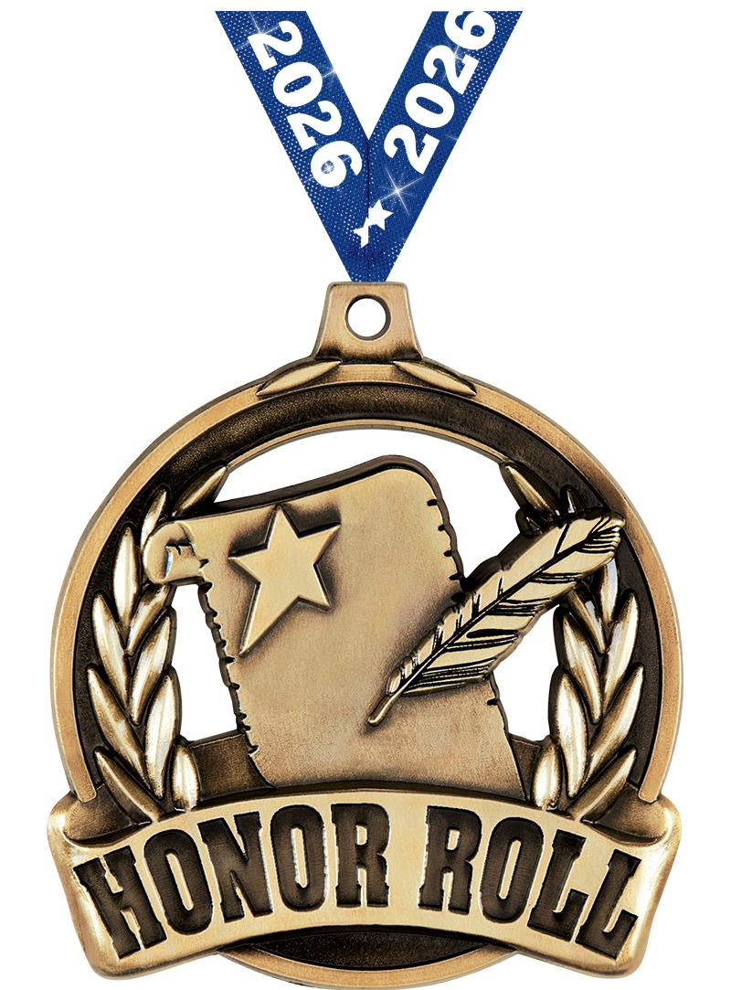 2" HONOR ROLL MEDAL GOLD