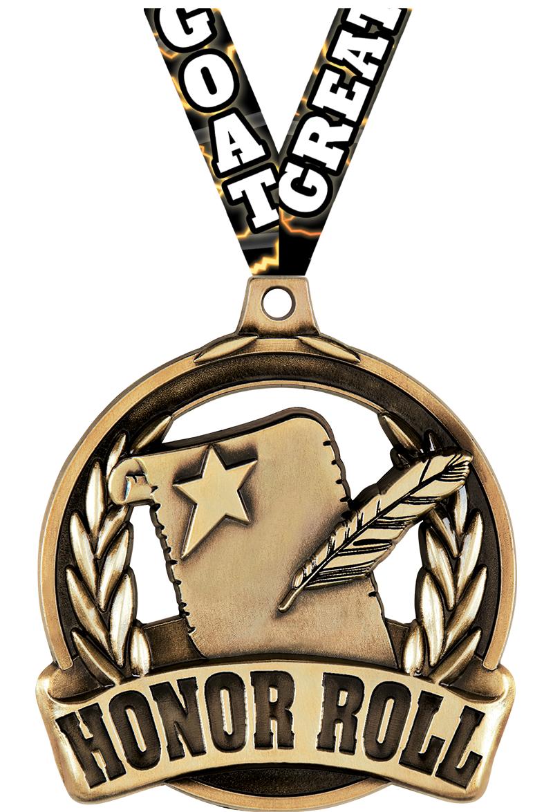 2" HONOR ROLL MEDAL GOLD